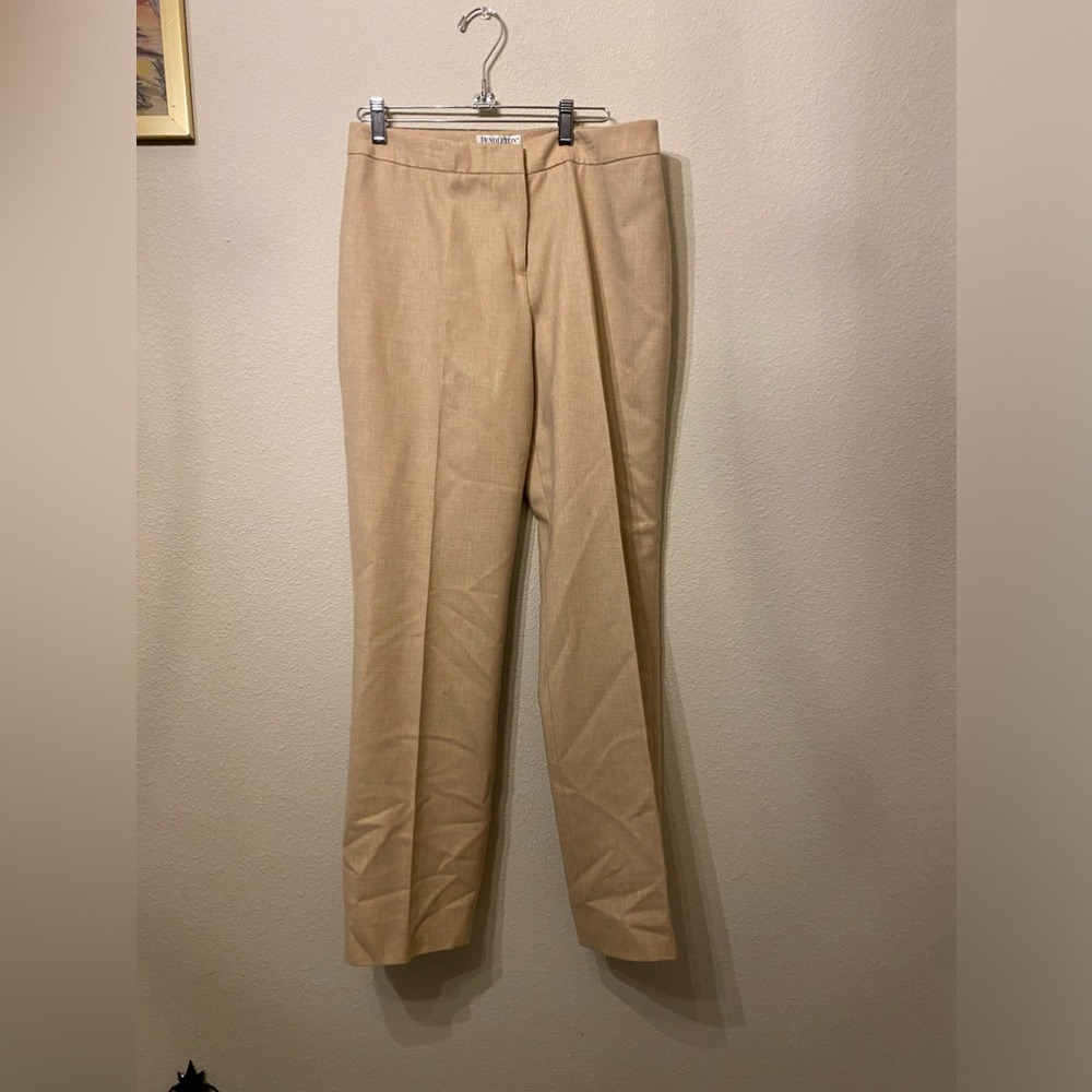 Vintage Pendleton 100% Virgin Wool Camel Tan Lined High Waisted Dress Pants, 6